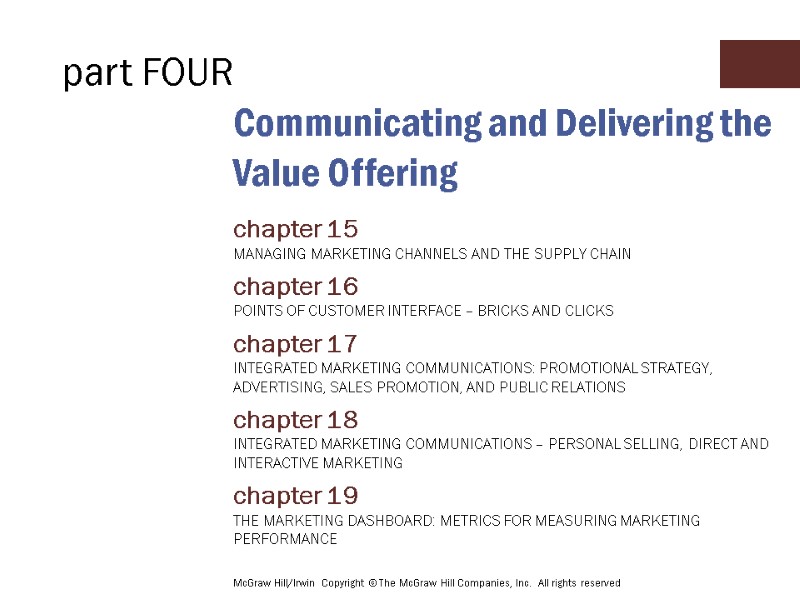 Communicating and Delivering the Value Offering chapter 15 MANAGING MARKETING CHANNELS AND THE SUPPLY
